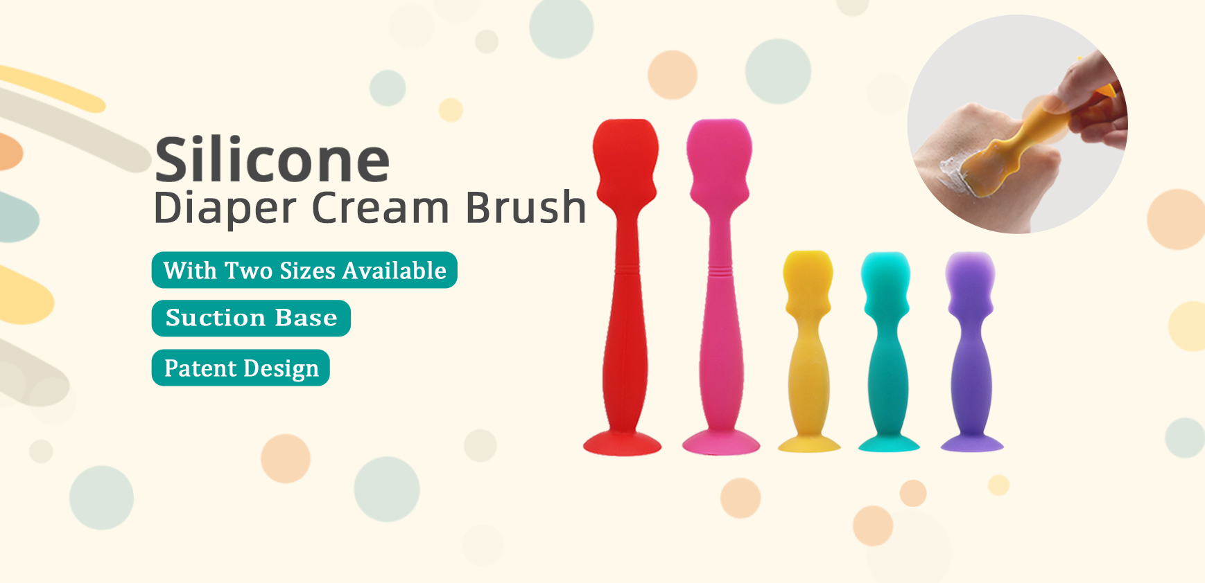 Famoahana vaovao Silicone Multipurpose Cream Brush Diaper Cream Applicator