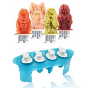 Tengkorak Es Krim Cetakan Savage Zombie Bentuk Silicone Popsicle dengan Braket