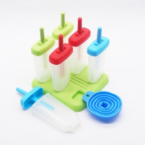 Summer creative DIY popsicle mold plastic popsicle ice box plus funnel