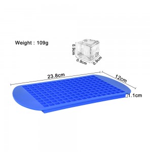 Silikona ledus kubs ar 160 caurumiem kvadrātveida ledus kubiņu ledus veidotājs