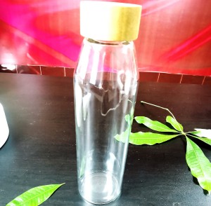700ml (24 oz) Botol Kaca Jelas Kristal, Botol jus dengan penutup skru