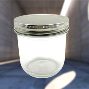 Round Glass Jar with Aluminum Tin Lid 300ml