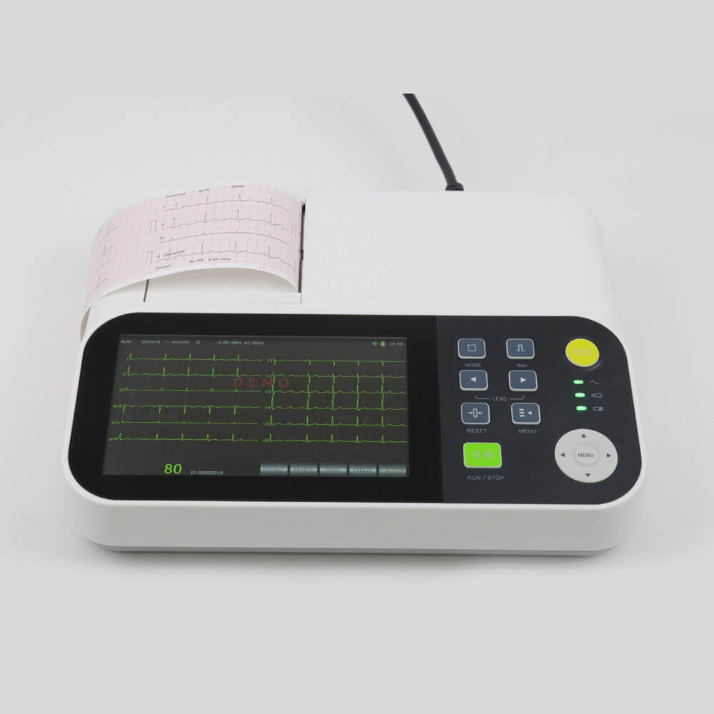 Yonker 7-inčni ekran 3-kanalni EKG aparat sa ekranom osetljivim na dodir