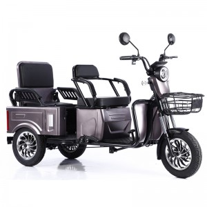 Scooter elétrico de 3 rodas com assento rebatível para passageiros e carga