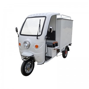 Triciclo elettrico per la consegna del carico a cabina semichiusa