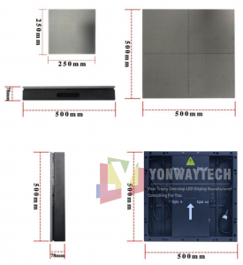 Nuni Mai Haɗin Rawar Rawa LED Nuni P2.976 P3.91 P4.81 P6.25 Tile Dijital Floor Floor