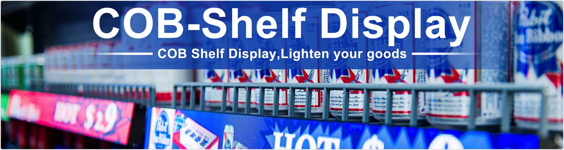 display banner a LED smartshelf