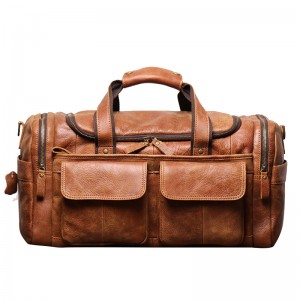 Distressed Outdoor Top Layer Cow Leather Travel Bag Weekend Bag Duffle Bag