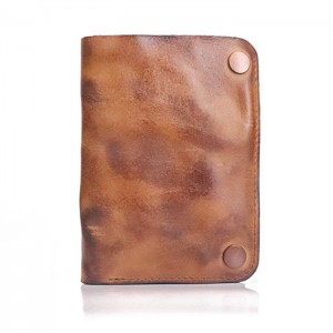 Fashion vintage RFID mens bifold leather smart wallet wholesale