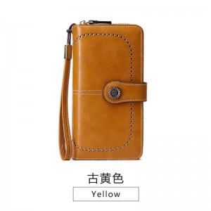 Fashion RFID womens PU leather long clutch card holder wallet wholesale