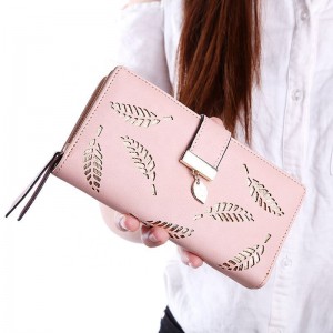 Factory direct wholesale cheap lady long PU wallet and purse 2022