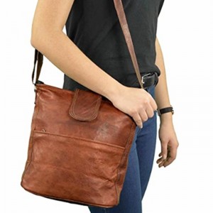 Latest Fashion unisex washed genuine leather shoulder bag crossbody bag messenger bag