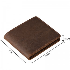 Wholesale custom RFID blocking men bifold leather wallet