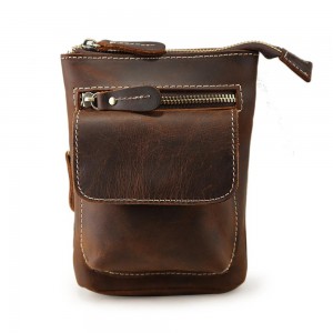 Custom vintage mens real leather shoulder bag crossbody bag wholesale