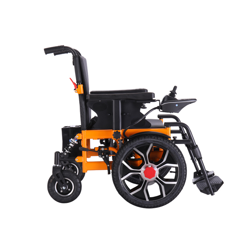 Front wheel drive folding mobility power chair for a...
