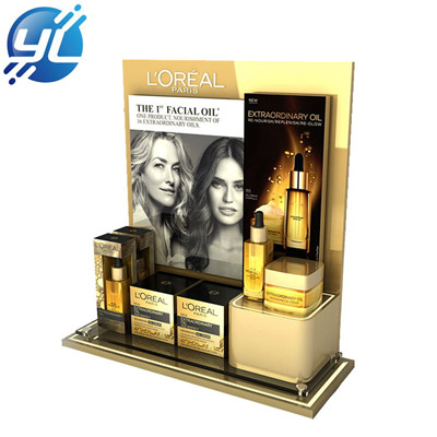 Soporte de exhibición de cosméticos personalizado a la venta con estante de exhibición de cosméticos de lujo