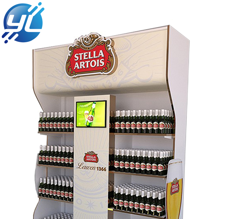 I-Commercial Flooring Standing Bar Beer Wine Display Rack yamapulangwe
