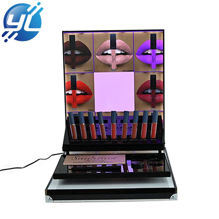 OEM Custom Countertop Display Acrylic Makeup Countertop Stand Untuk Lipstik