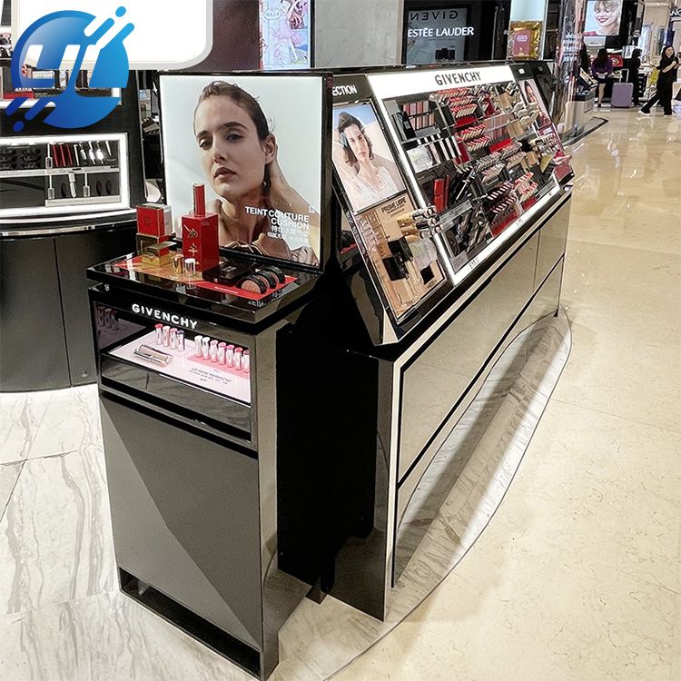 Novo suporte de exibição de cosméticos de luxo personalizado, suporte de maquiagem, exibição de cosméticos