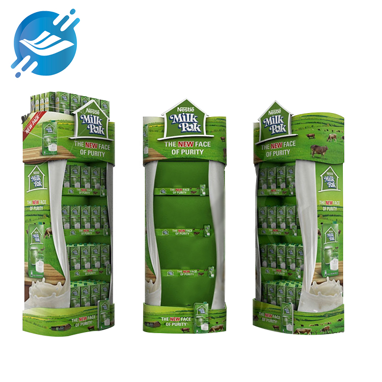 Приспособени супермаркети Еко-пријателски картонски пијалоци и млечни дисплеи со голем капацитет