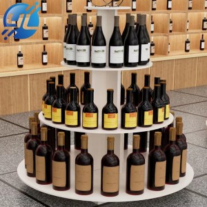 OEM Walnut Nakajima Display Case အလှကုန်နှင့် Wine Display Stand