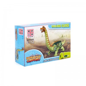 77037-1/4 Burburinta iyo Isku-xidhka Dhismaha Balaastigga ah ee loo yaqaan 'Bricks Dinosaur Series DIY Model Toys for Kids