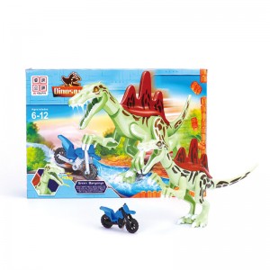 77118 Динозаврлар сериясы бөлшектеу және құрастыру DIY моделі балаларға арналған ойыншықтар Пластикалық динозавр әлемі құрылыс блоктары Динозавр ғасырының төрт стилі динозавр аралас