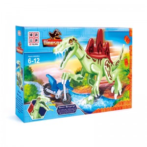 77118 usoro Dinosaur Dissassembly na Mgbakọ DIY Model Toys for Kids Plastic Dinosaur World Building Block Bricks Dinosaur Century Four Styles Dinosaur Mixed