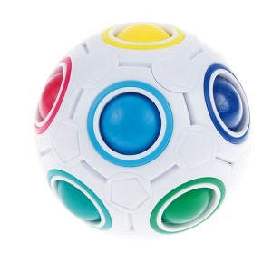 148/156 رفع فشار Rainbow Ball Magic Cube Fidget Toy بازی پازل