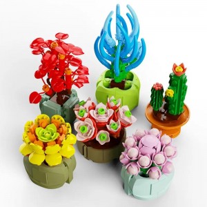 Succulent bonsai Building block bouquet model toy