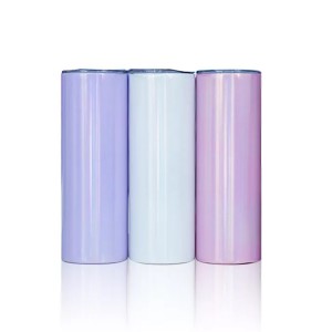 20oz Stainless Steel Double Wall Ombre Shimmer Sublimasi Tumbler Glitter