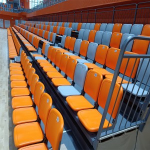 Maaaring iurong Bleachers Stadium Seat Indoor Seat Gym Telescopic Bleachers Plastic Seating YY-FT-P