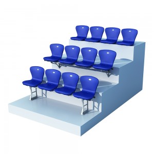 Zunanji/notranji sedeži s srednjim naslonjalom za fiksne stopnice tribun YY-MS-P