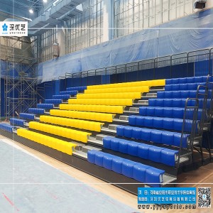 Wysuwane trybuny ławkowe Siedzisko ławkowe Stadionowe trybuny gimnastyczne Teleskopowe siedzisko z tworzywa sztucznego YY-LN-P