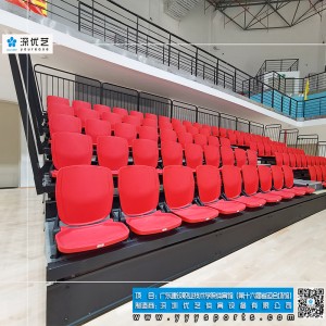 Teleskopske tribune za telovadnico, zadaj zložljiv stadionski stol, zložljive tribune, stadionski sedež za prodajo YY-ZT-P