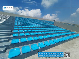 Bleachers Stadium Sukan Plastik Tempat Duduk Tetap Gim Bleachers Grandstand Tempat Duduk Stadium Untuk Luar/Dalam YY-XT-P