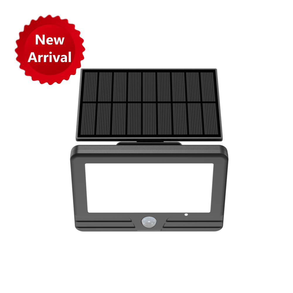 F-LG105 separat design solcellebevegelsessensor flomlys Dusk to Dawn 3 moduser for utendørs garasjeporter Patio