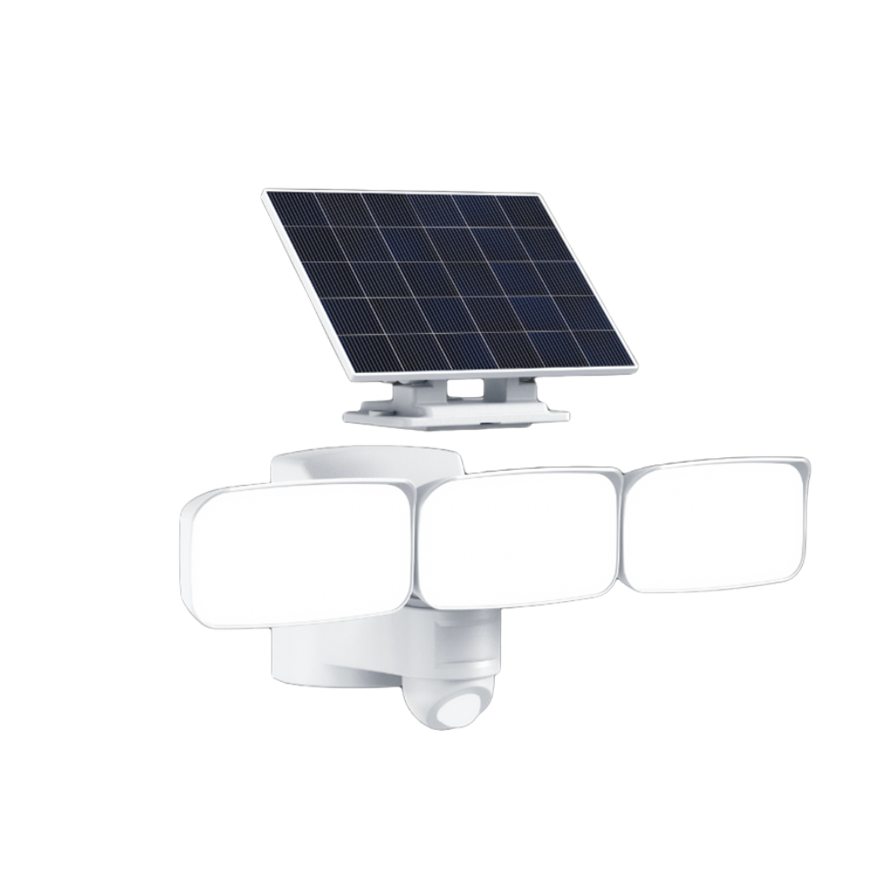 Đèn an ninh năng lượng mặt trời cảm biến chuyển động F-WL106 với 3 đầu có thể điều chỉnh Đèn ngoài trời góc rộng 120° cho lối đi trong nhà để xe