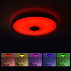 RGB Color Changing LED Ceiling Light with Bluetooth Speaker