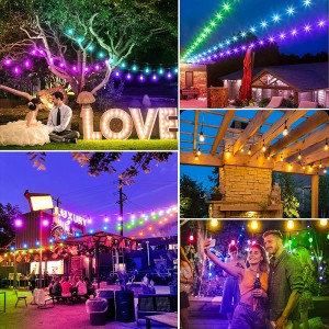 RGB and CCT Smart LED Outdoor String Lights