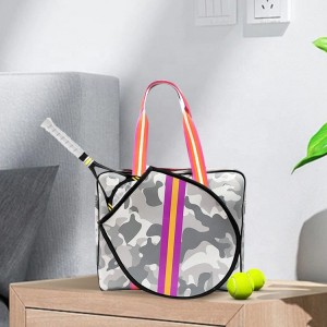 กระเป๋าเก็บเทนนิสความจุขนาดใหญ่แบบพกพากีฬา Neoprene ไม้เทนนิสกระเป๋า