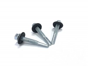 China Suppliers DIN 7504 Stainless Steel Self Drilling Screw With Rubber Washer Hex Head Self Drilling Roofing Crew