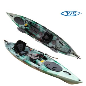 Professional fishing angler canoe kayak with rudder system