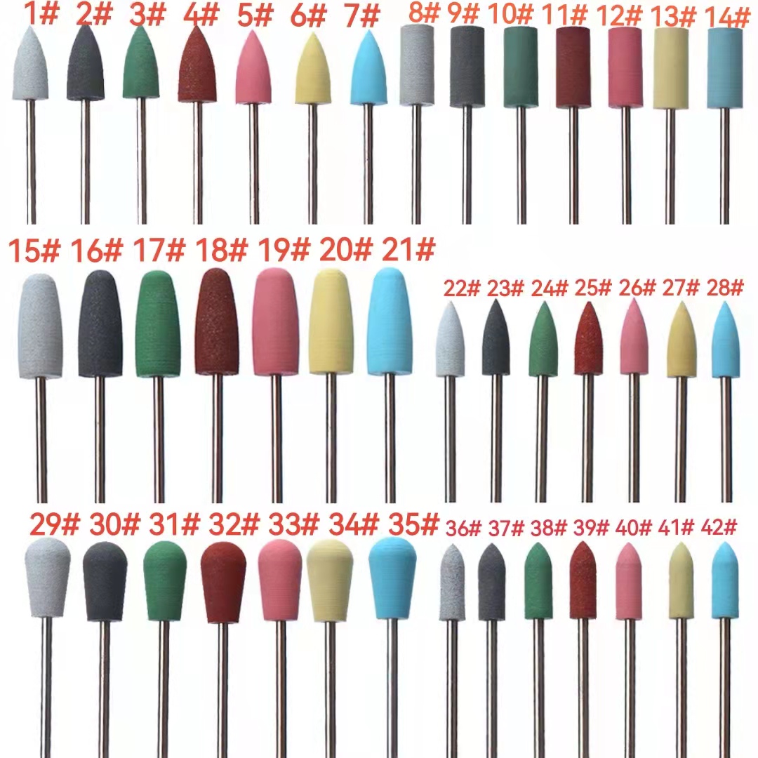Wholesale High Quality Silicone Nail Drill Bits from Yaqin Factory