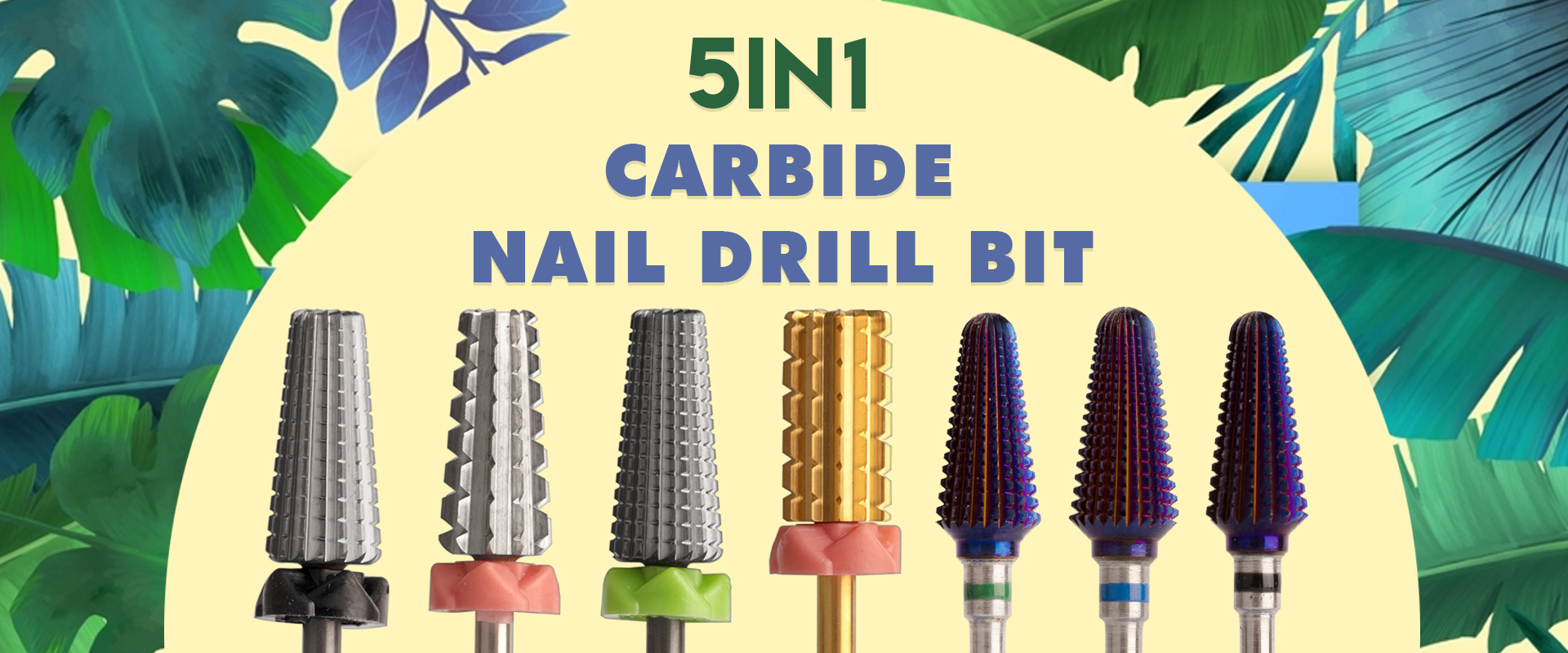 nail drill bit 5 in 1