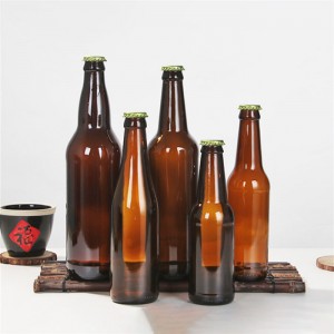 Amber 250ml 330ml 500ml 650ml Glass Beer Bottle