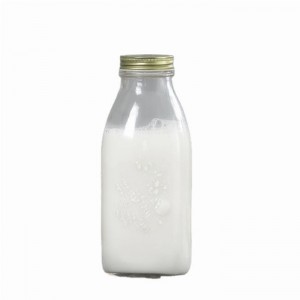 33oz Glass Milk Bottle With Metal Screw Cap
