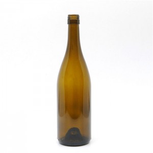 750ml Amber Glass Champagne Bottle With Cork