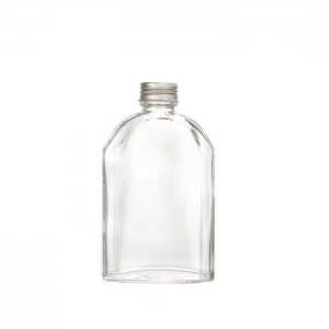 100ml 200ml 250ml 350ml Oblique Shoulder Flat Glass Bottle