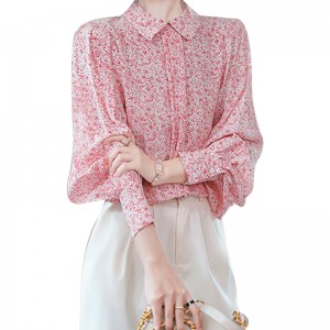 SS2360 Rayon Printed Squared Neck button up the womens blouses